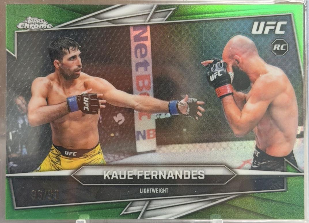 Kaue Fernandes 2026 Topps Chrome UFC Base #108 Green Refractor