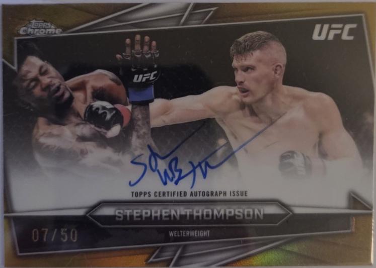 Stephen Thompson 2026 Topps Chrome UFC Base Autographs #BAV-ST Gold Refractor