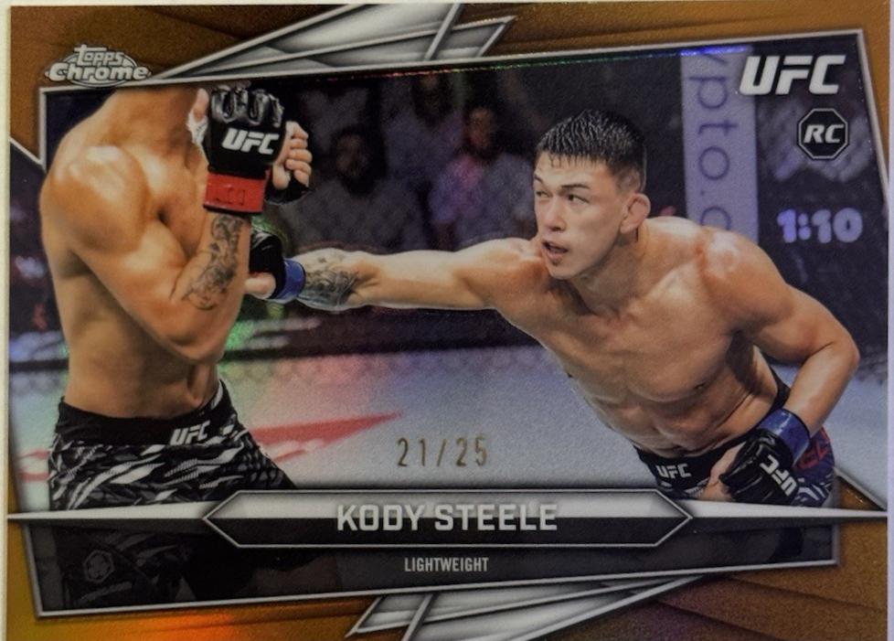 Kody Steele 2026 Topps Chrome UFC Base #143 Orange Refractor