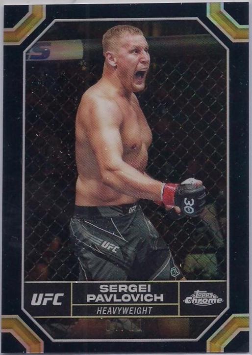 Sergei Pavlovich 2024 Topps Chrome UFC Base #175 Black Refractor
