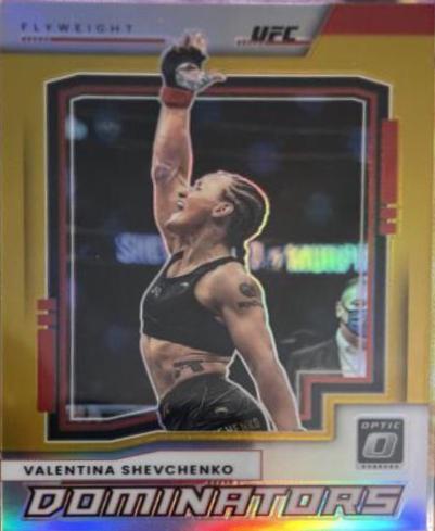 Valentina Shevchenko 2022 Panini Donruss Optic UFC Dominators #3 Gold