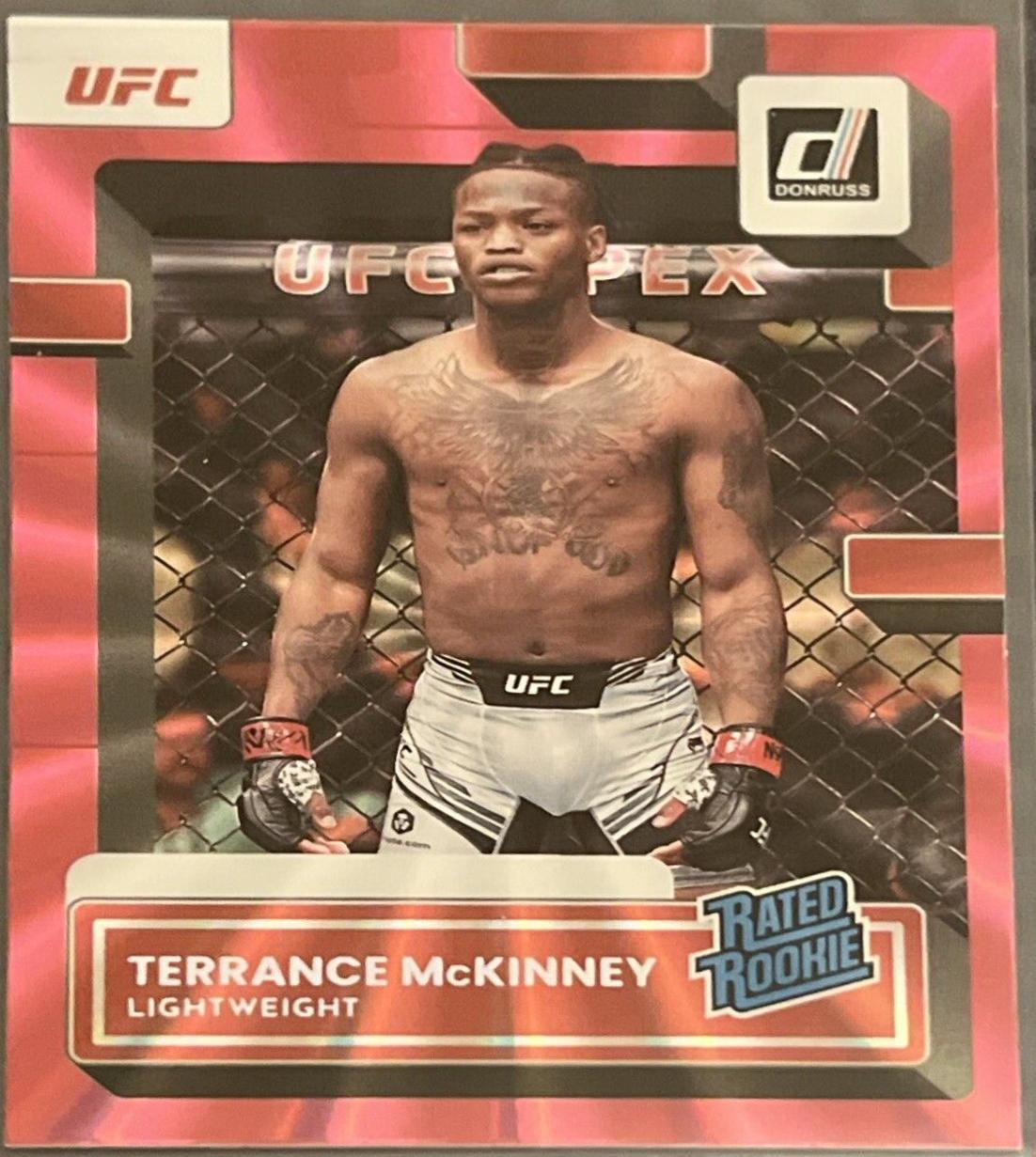 Terrance McKinney 2023 Panini Donruss UFC Base #210 Pink Laser