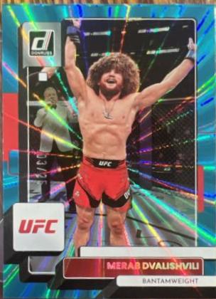 Merab Dvalishvili 2023 Panini Donruss UFC Base #165 Teal Laser
