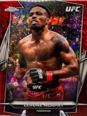 Lerone Murphy 2026 Topps Chrome UFC Base #190 Red Mini Diamonds Refractor