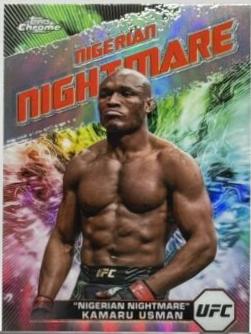 Kamaru Usman 2024 Topps Chrome UFC AKA #AKA-10 Refractor