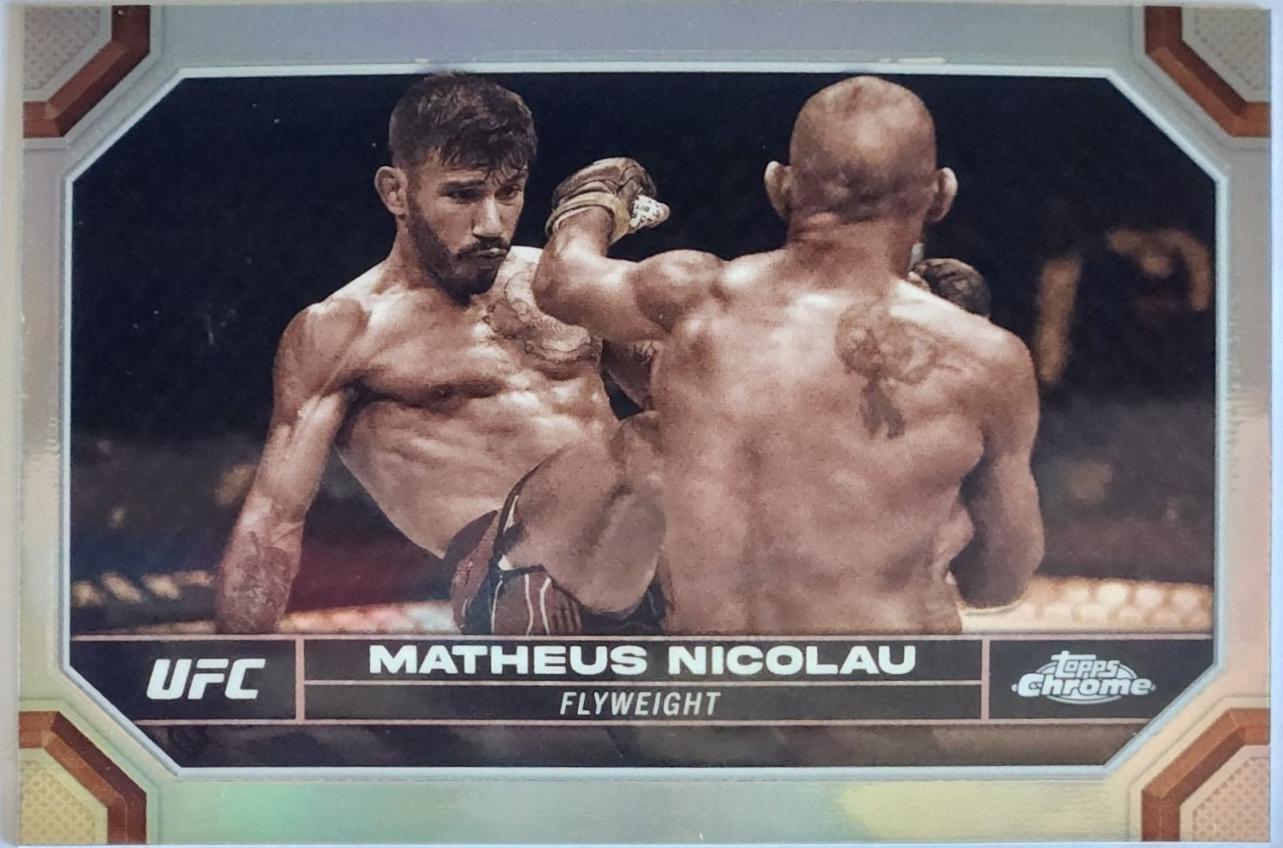 Matheus Nicolau 2024 Topps Chrome UFC Base #128 Sepia Refractor