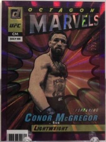 Conor McGregor 2022 Panini Donruss UFC Octagon Marvels #4 Purple Laser