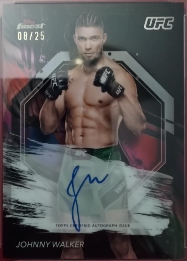 Johnny Walker 2024 Topps Finest UFC Finest Autographs #FA-JWR Black Refractor