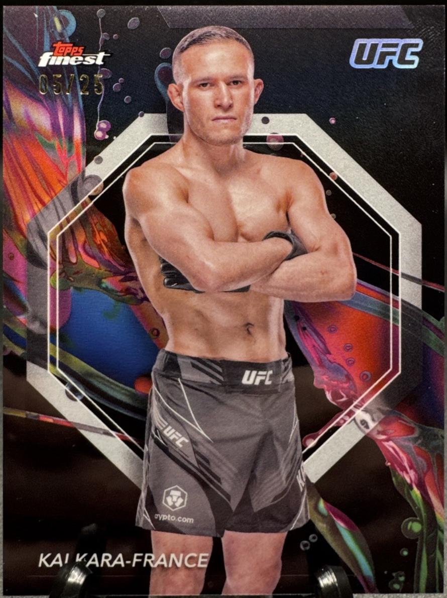 Kai Kara-France 2024 Topps Finest UFC Base Common #50 Black Refractor