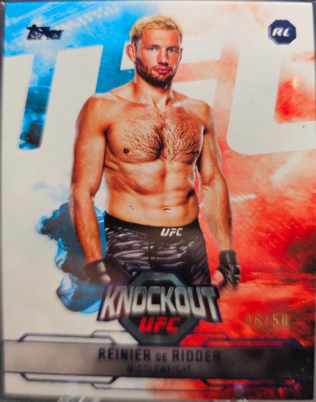 Reinier de Ridder 2025 Topps Knockout UFC Base #90 Blue