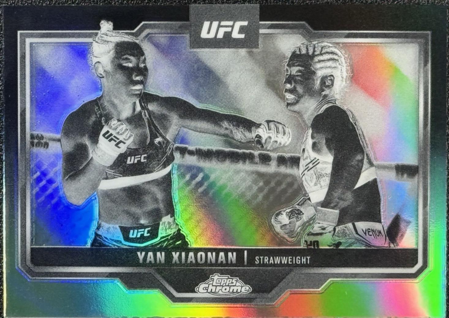 Yan Xiaonan 2025 Topps Chrome UFC Base #35 Negative Refractor
