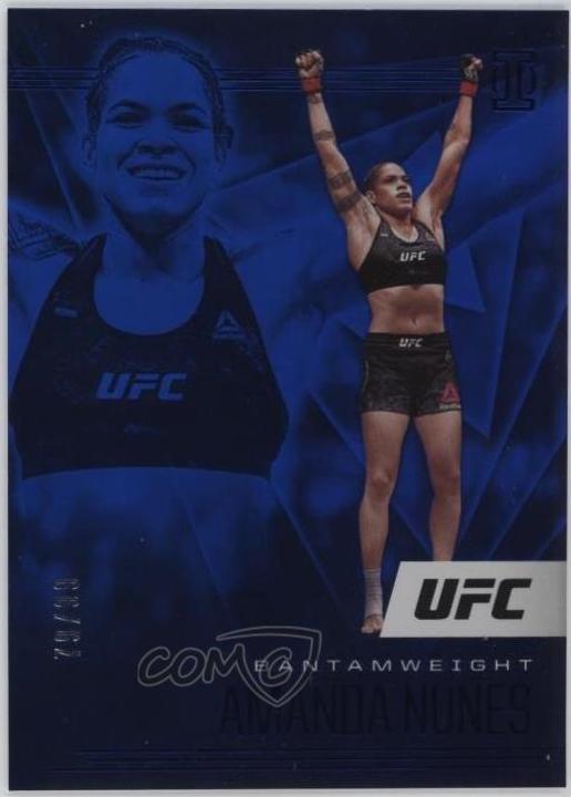 Amanda Nunes 2021 Panini Chronicles UFC Base Illusions #163 Blue