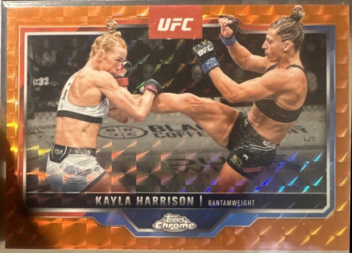 Kayla Harrison 2025 Topps Chrome UFC Base #172 Orange Refractor