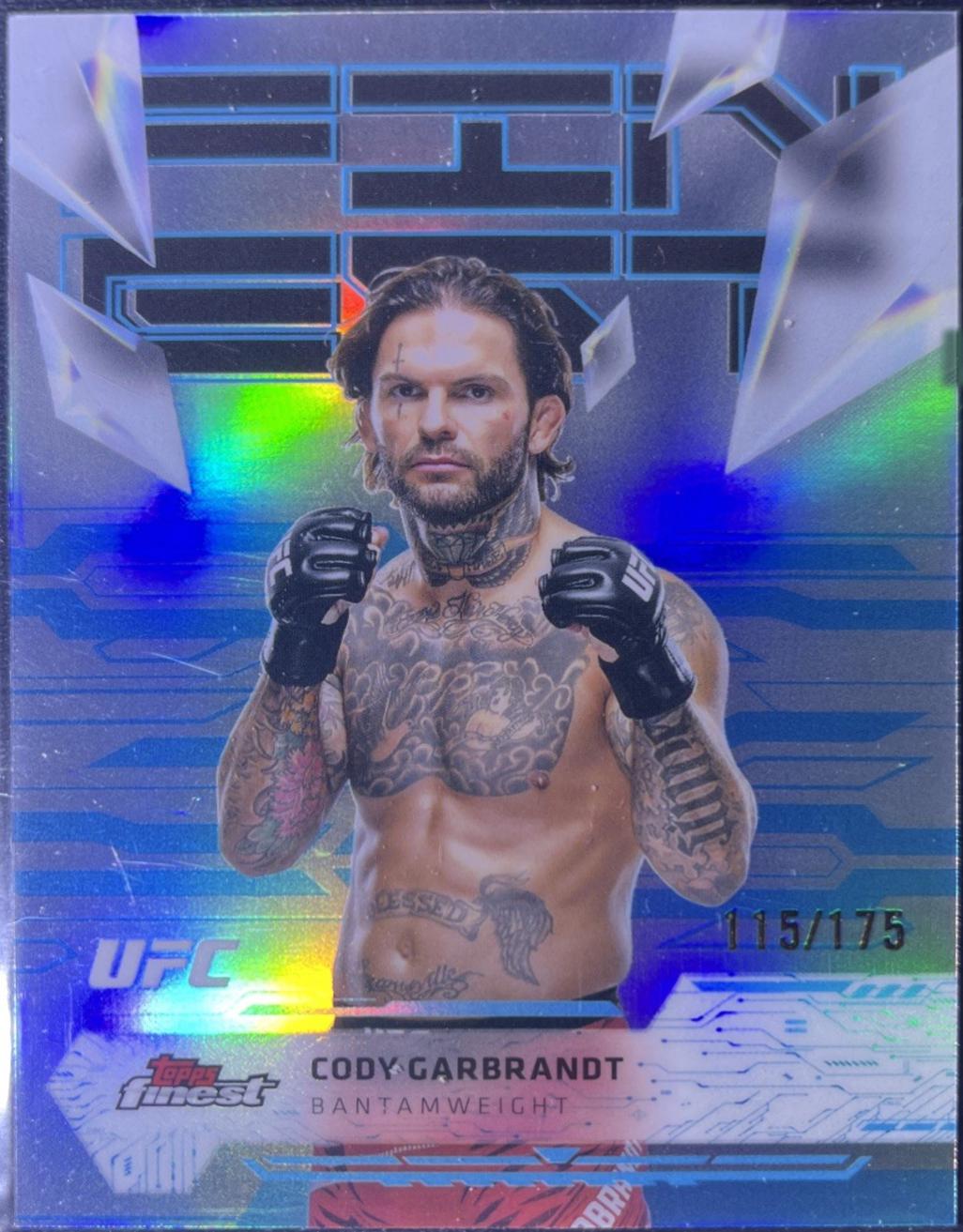 Cody Garbrandt 2025 Topps Finest UFC Base Uncommon #168 Blue Refractor