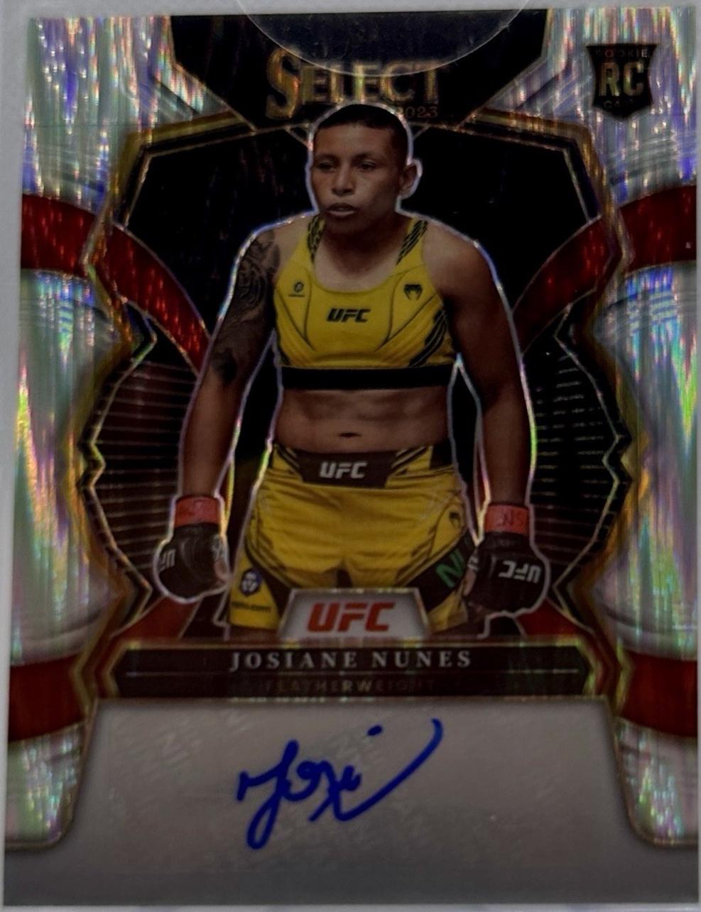 Josiane Nunes 2023 Panini Select UFC Rookie Signatures #RS-JNS Flash