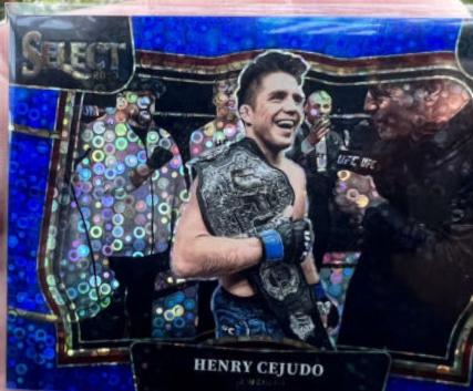 Henry Cejudo 2023 Panini Select UFC Octagonside #240 Blue Disco