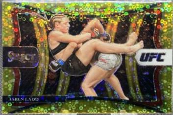 Aspen Ladd 2021 Panini Select UFC Premier Level #158 Gold Disco