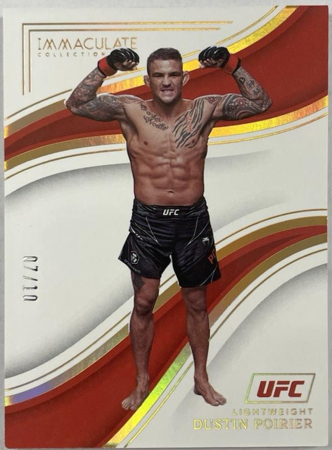 Dustin Poirier 2023 Panini Immaculate Collection UFC Base #97 Gold
