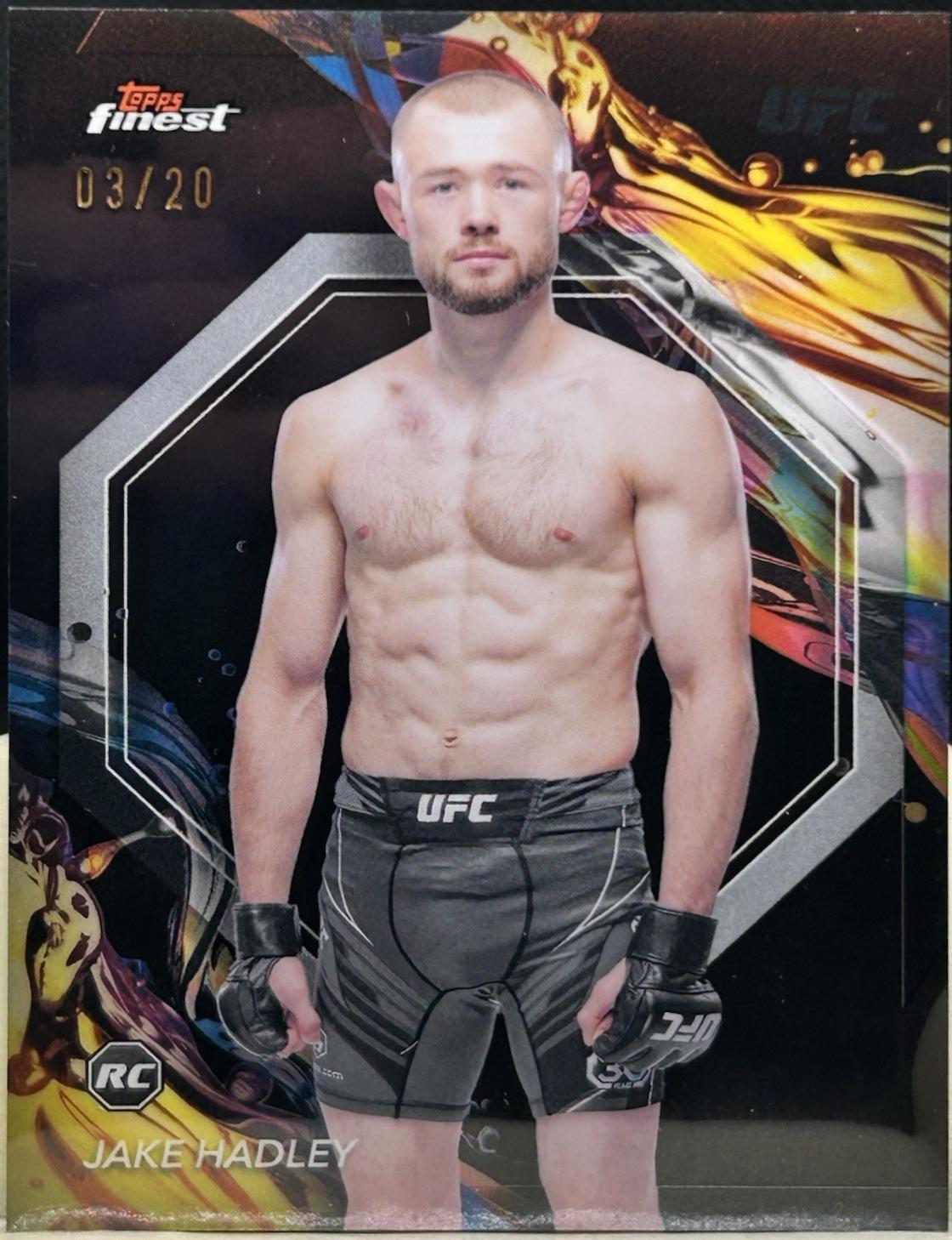 Jake Hadley 2024 Topps Finest UFC Base Uncommon #199 Black Refractor