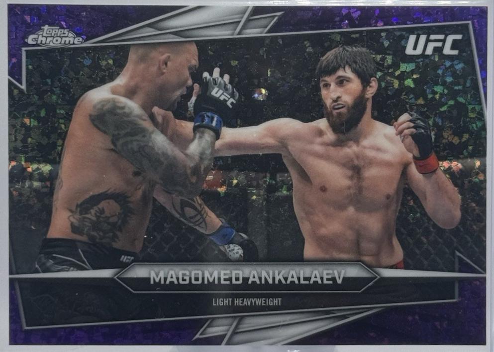 Magomed Ankalaev 2026 Topps Chrome UFC Base #60 Purple Mini Diamonds Refractor