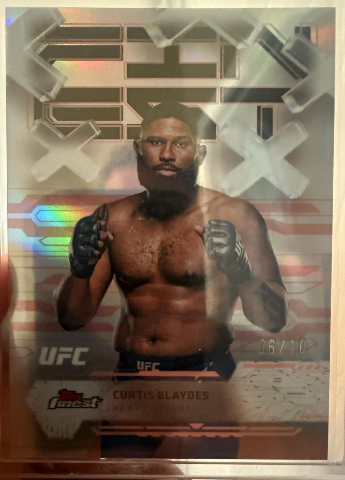 Curtis Blaydes 2025 Topps Finest UFC Base Common #65 Red Refractor