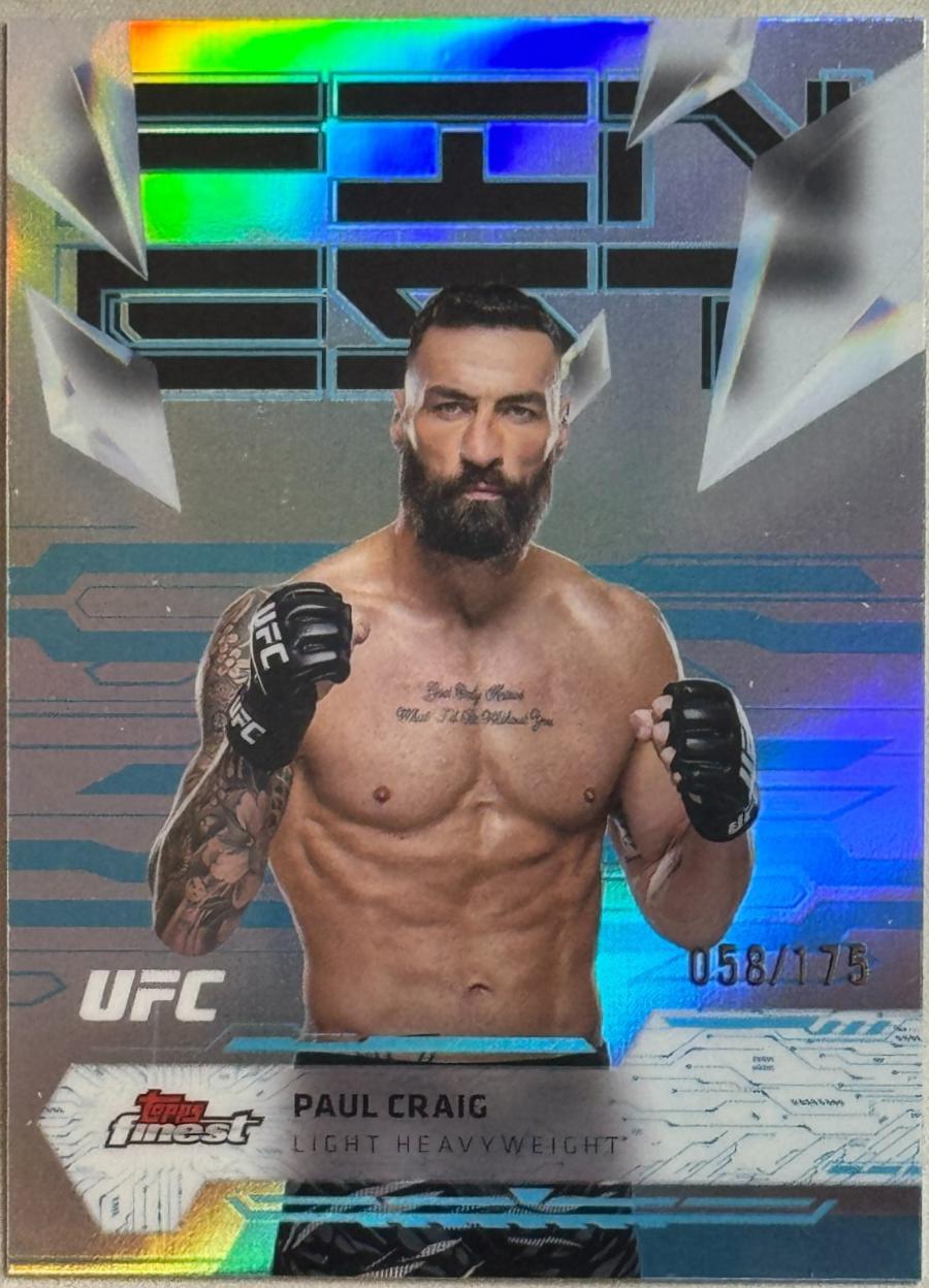 Paul Craig 2025 Topps Finest UFC Base Uncommon #143 Blue Refractor