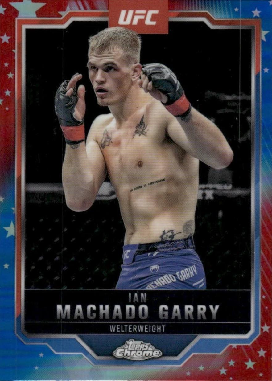 Ian Machado Garry 2025 Topps Chrome UFC Base #163 Red White Blue Refractor