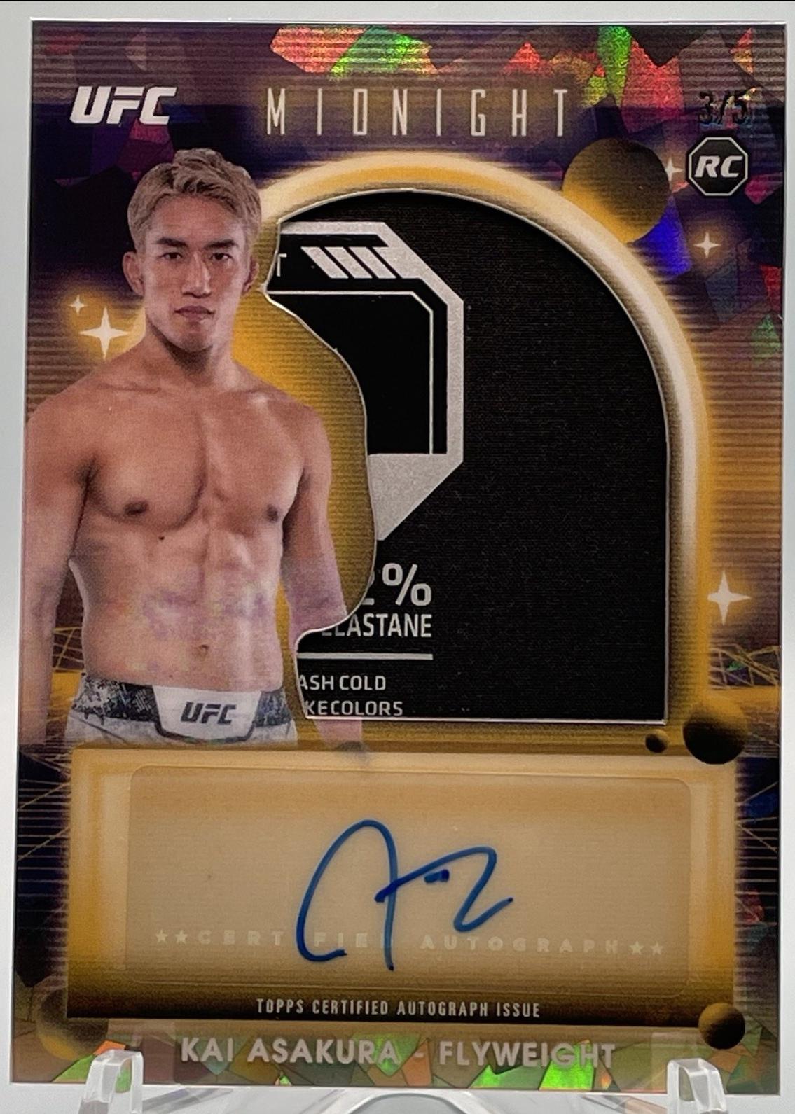 Kai Asakura 2025 Topps Midnight UFC Rookie Relic Autographs #RRR-KA Daybreak