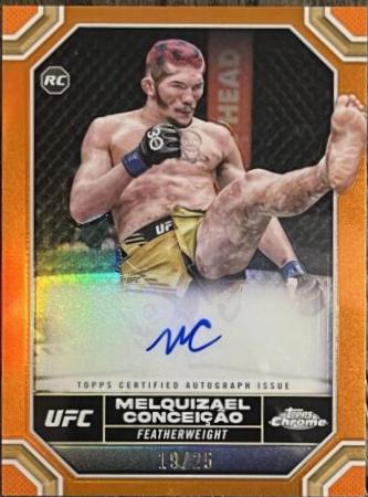 Melquizael Conceição 2024 Topps Chrome UFC Chrome Rookie Autographs #CRA-MCO Orange Refractor