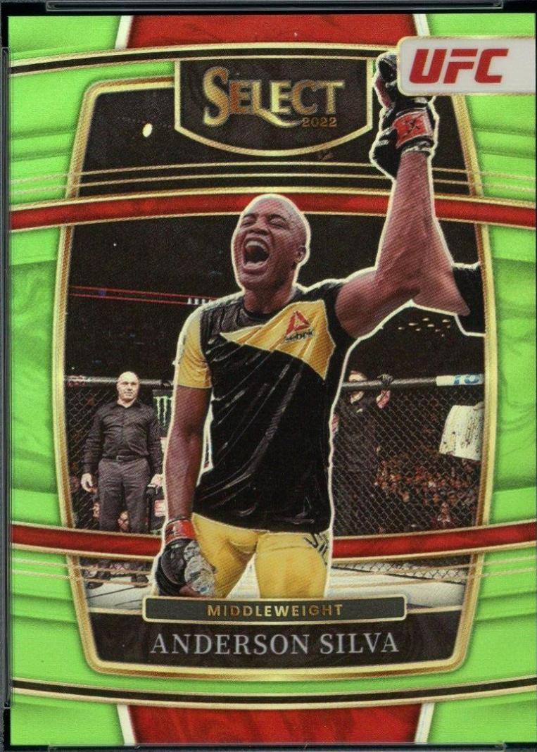 Anderson Silva 2022 Panini Select UFC Concourse #2 Neon Green