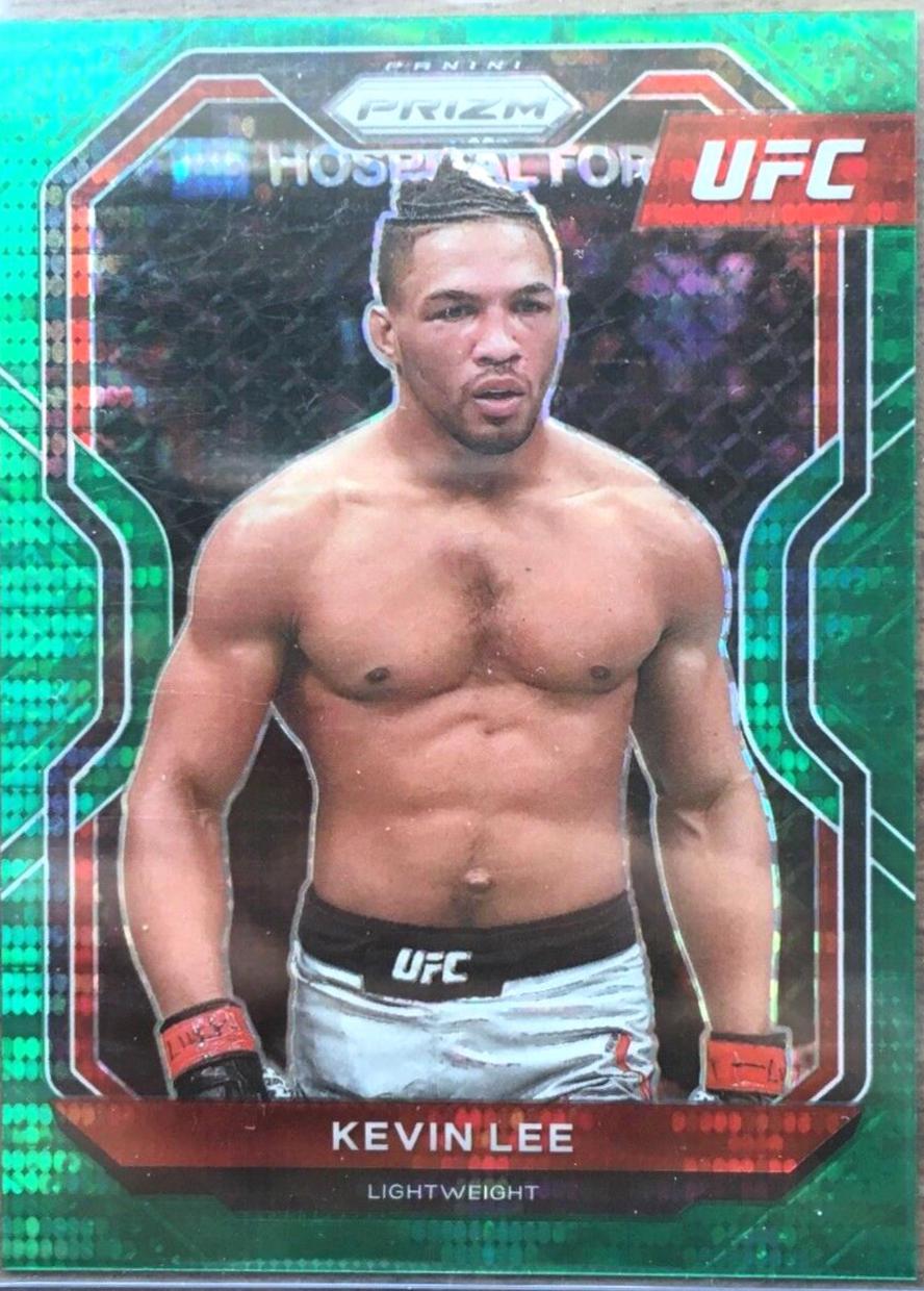 Kevin Lee 2021 Panini Prizm UFC Base #95 Green Pulsar