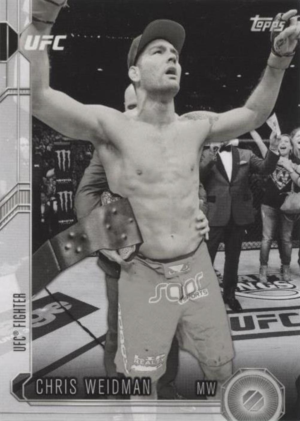 Chris Weidman 2015 Topps UFC Chronicles Base #120 Black and White
