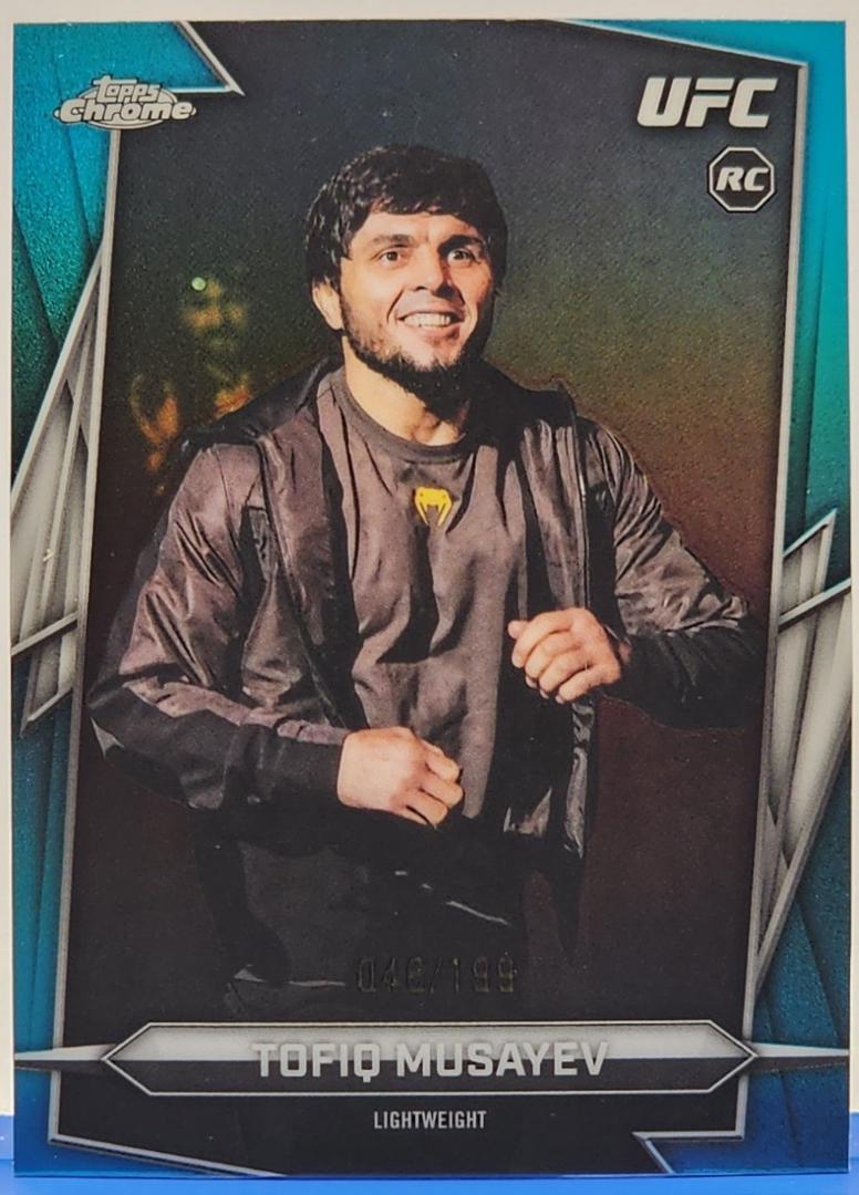 Tofiq Musayev 2026 Topps Chrome UFC Base #44 Aqua Refractor