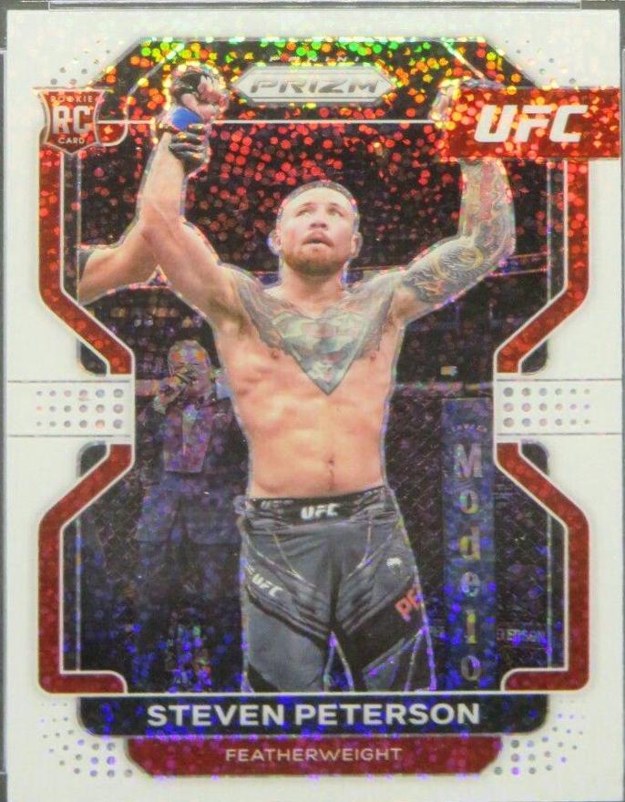 Steven Peterson 2022 Panini Prizm UFC Base #104 White Sparkle