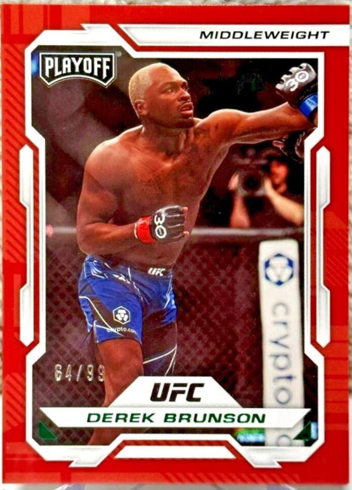 Derek Brunson 2023 Panini Chronicles UFC Base Playoff #164 Green