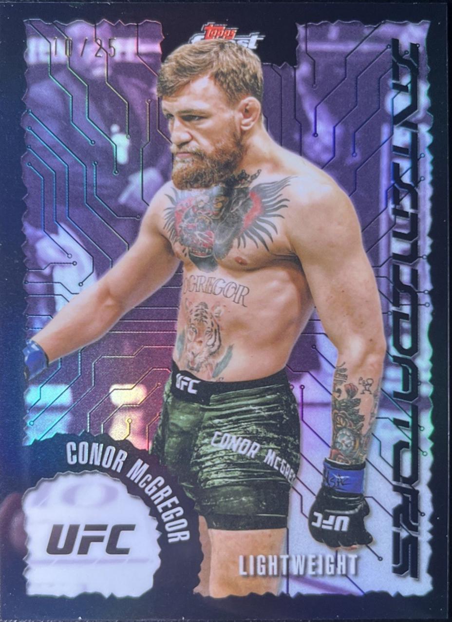 Conor McGregor 2025 Topps Finest UFC Intimidators #IT-8 Black Refractor