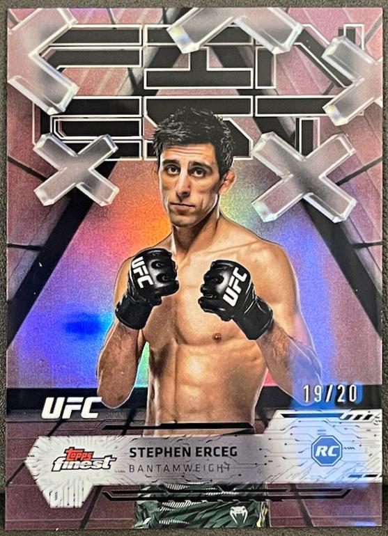 Stephen Erceg 2025 Topps Finest UFC Base Common #49 Blue Refractor