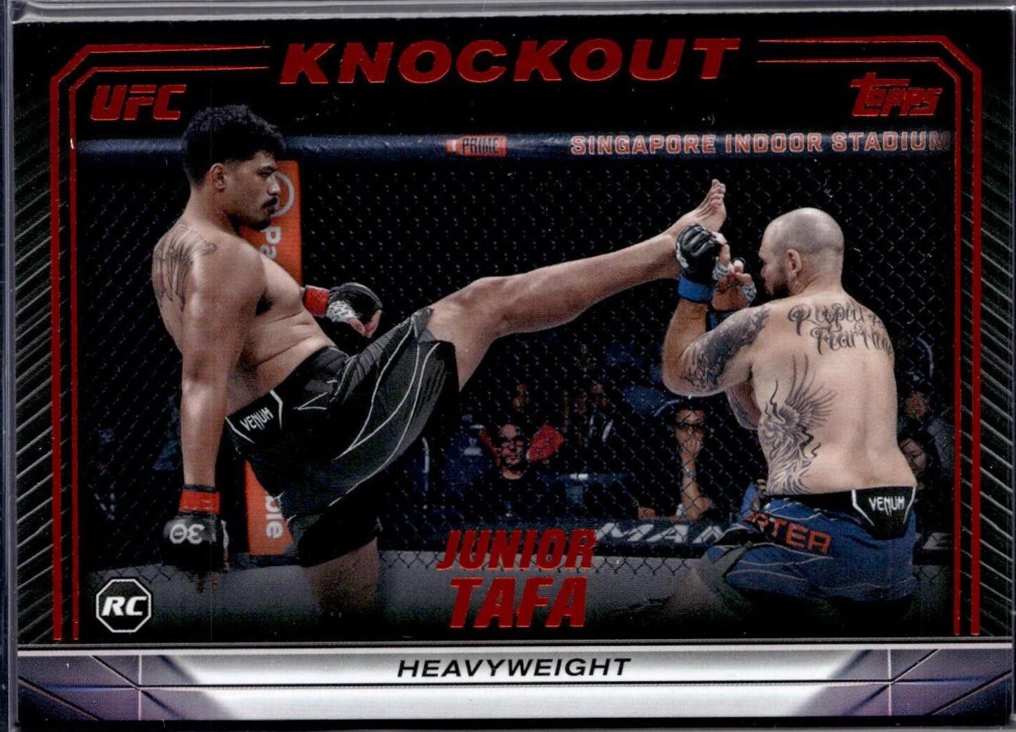 Junior Tafa 2024 Topps Knockout UFC Base #17 Orange