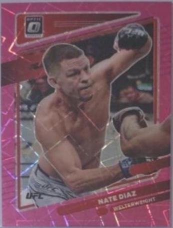 Nate Diaz 2022 Panini Donruss Optic UFC Base #23 Pink Velocity