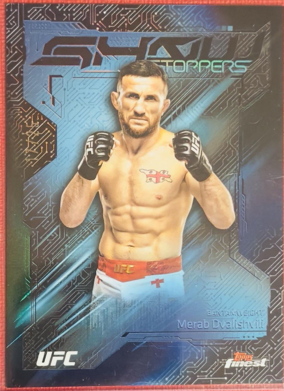 Merab Dvalishvili 2025 Topps Finest UFC Showstoppers #SS-13 Black Refractor