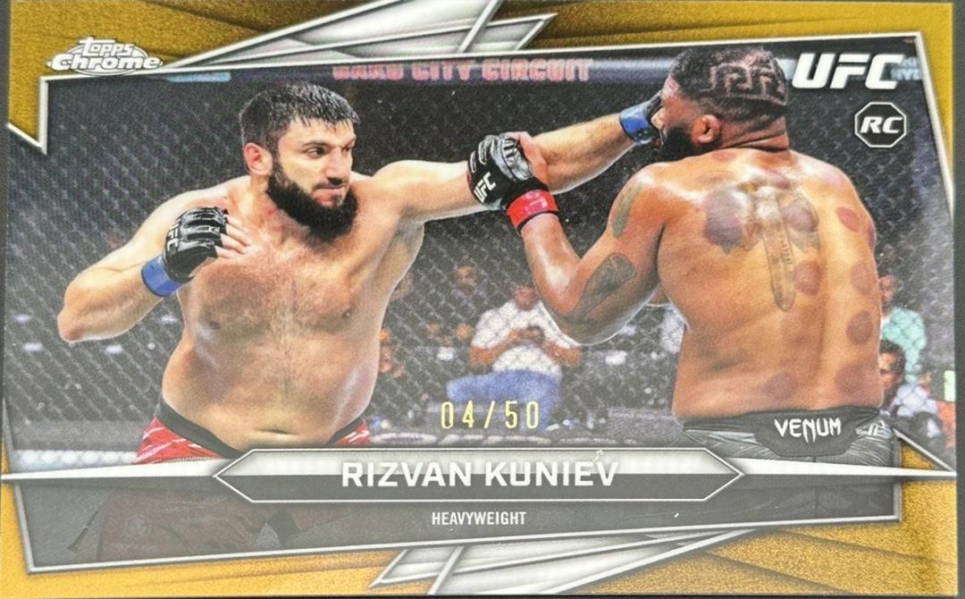 Rizvan Kuniev 2026 Topps Chrome UFC Base #164 Gold Refractor