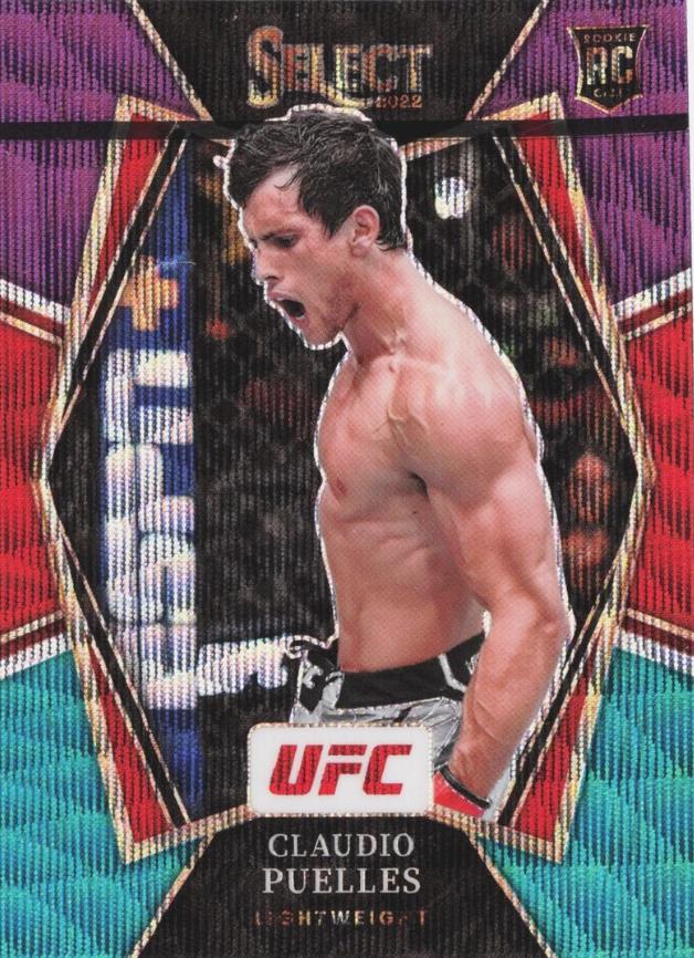 Claudio Puelles 2022 Panini Select UFC Premier Level #120 Green and Purple