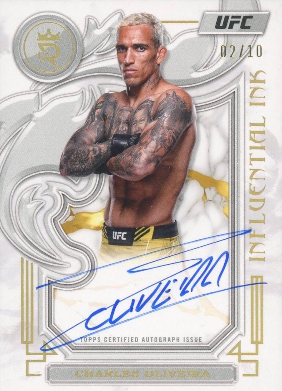 Charles Oliveira 2024 Topps Royalty UFC Influential Ink #IIA-COA Gold