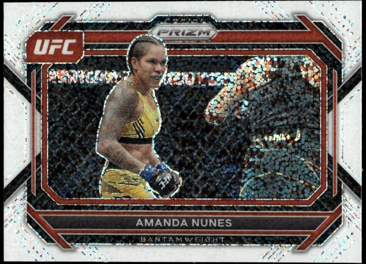 Amanda Nunes 2023 Panini Prizm UFC Base #66 White Sparkle