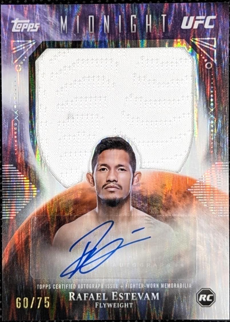 Rafael Estevam 2026 Topps Midnight UFC Rookie Relic Autographs #RRA-RE Midnight
