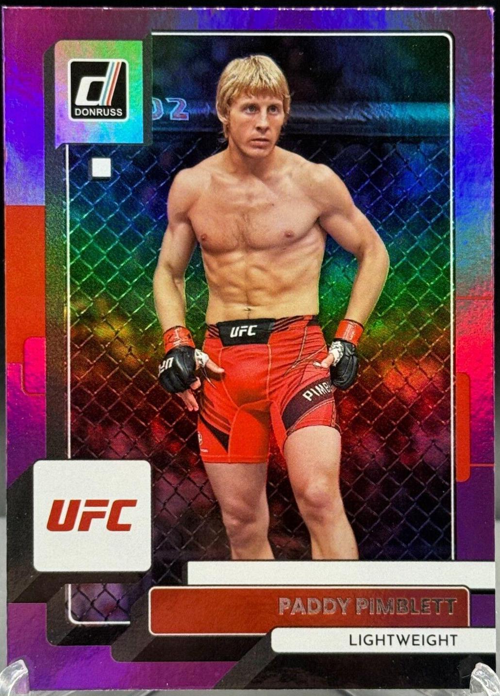 Paddy Pimblett 2023 Panini Donruss UFC Base #57 Purple Flood