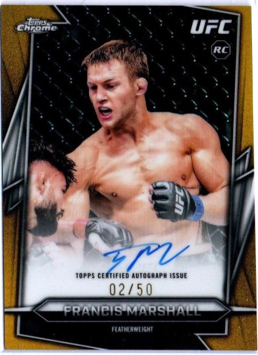 Francis Marshall 2026 Topps Chrome UFC Base Autographs #BAV-FM Gold Refractor