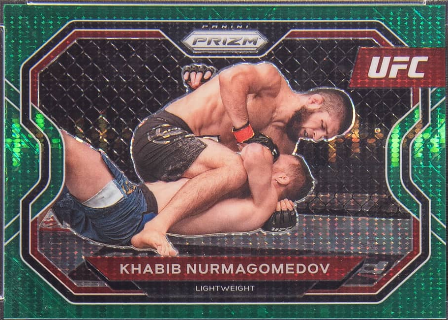 Khabib Nurmagomedov 2021 Panini Prizm UFC Base #181 Green Pulsar