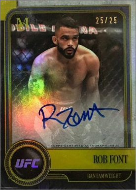Rob Font 2019 Topps UFC Museum Collection Museum Autographs #MA-RF Gold