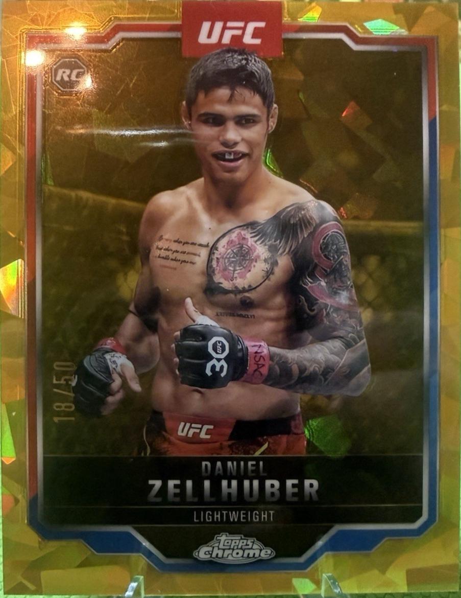 Daniel Zellhuber 2025 Topps Chrome Sapphire UFC Base Sapphire #189 Gold Sapphire